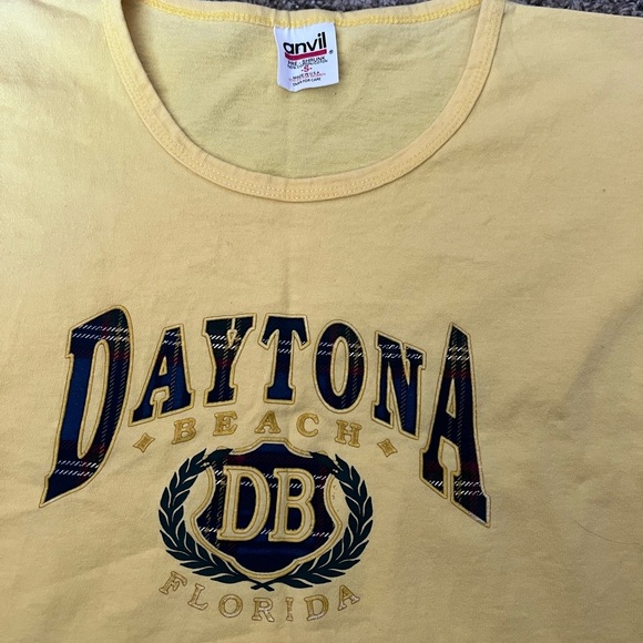 Vintage Yellow Daytona Beach crop top - Picture 5 of 5
